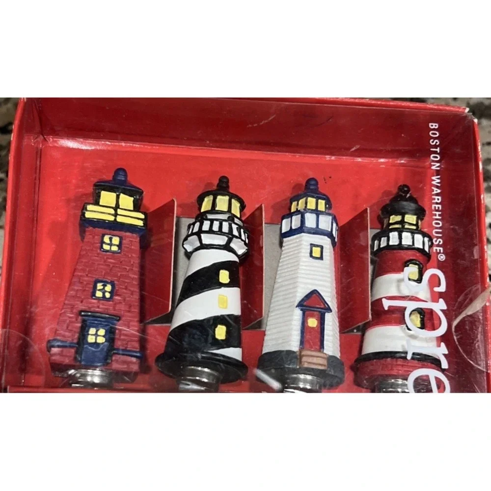 New Set Of 4 Boston Warehouse Nautical‎ Lighthouse Spreaders Stainless Steel